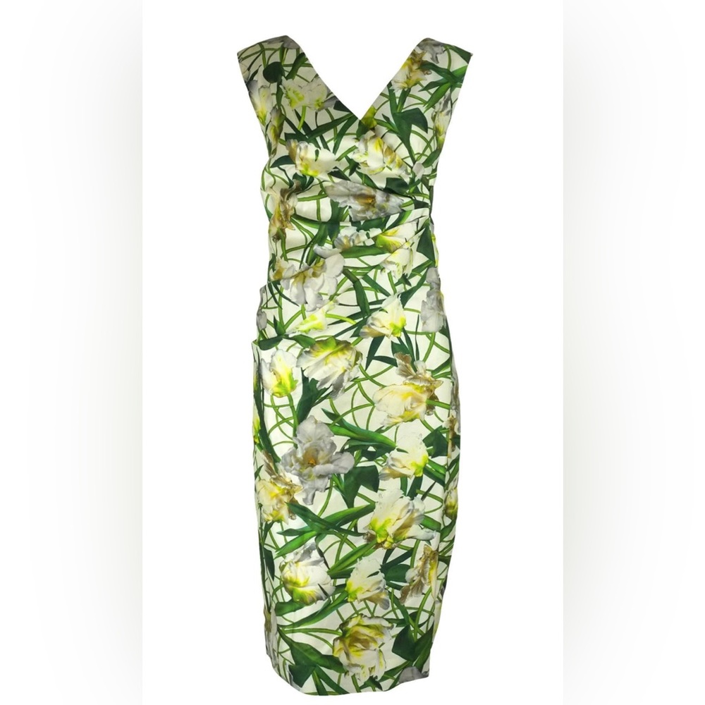 Oscar de La Renta Floral Sleeveless Sheath